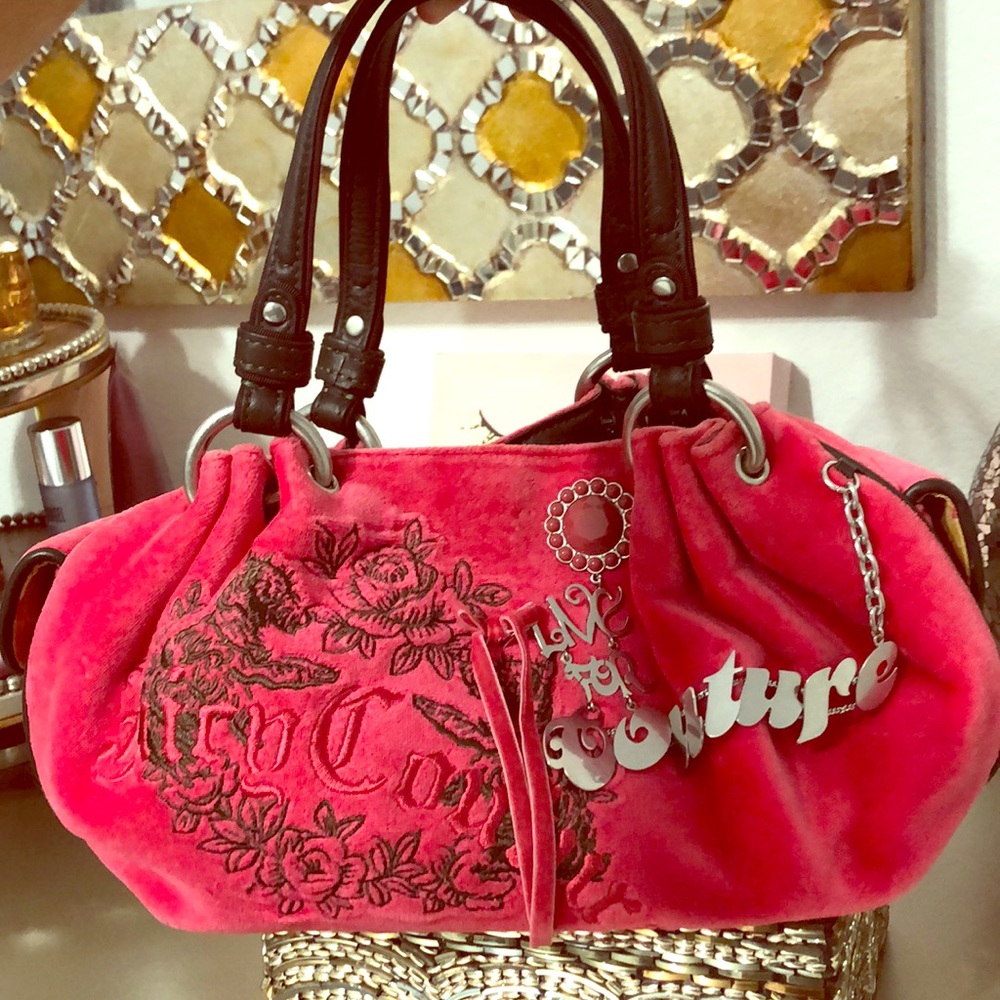 Juicy couture pink velvet bag
